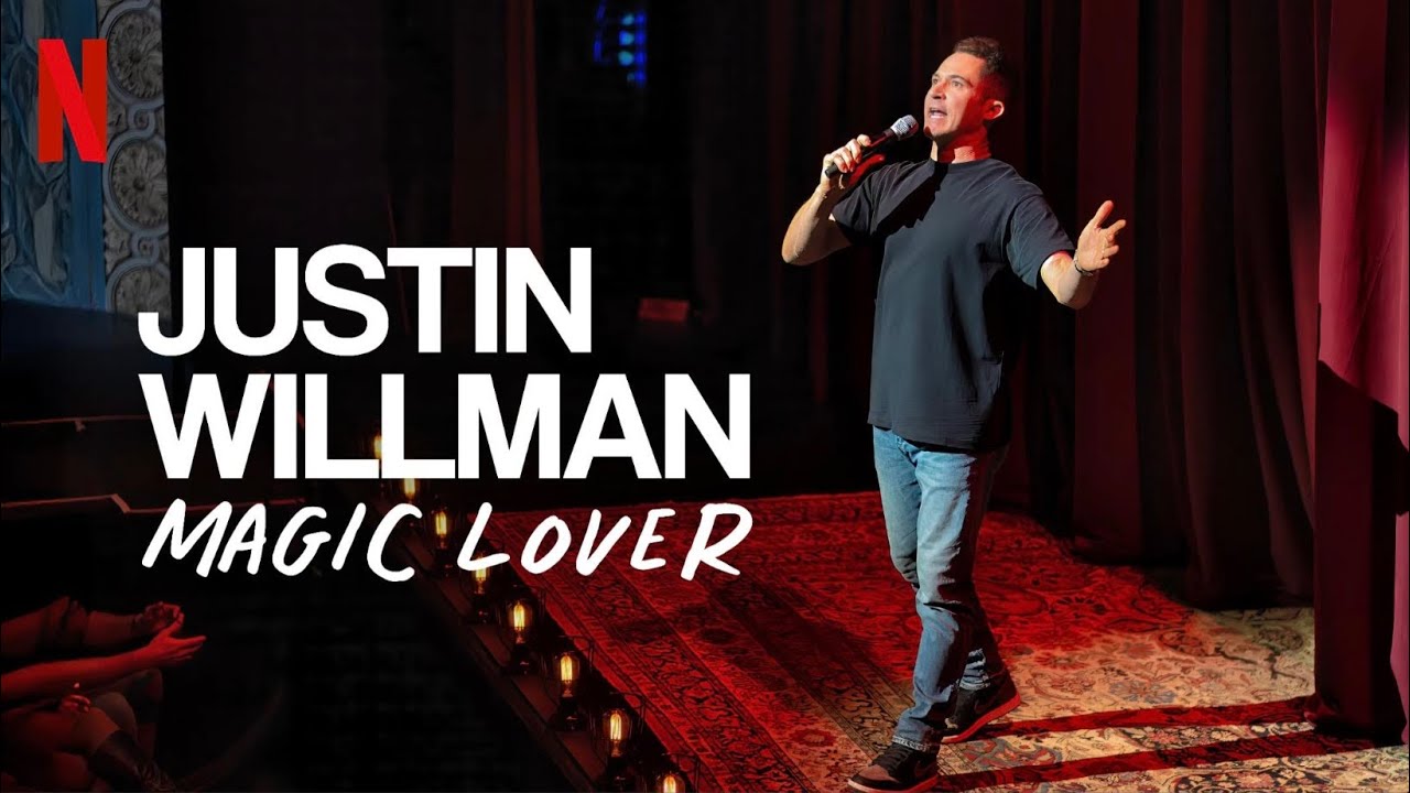 Justin WIllman performing on stage for Magic Lover - Netflix